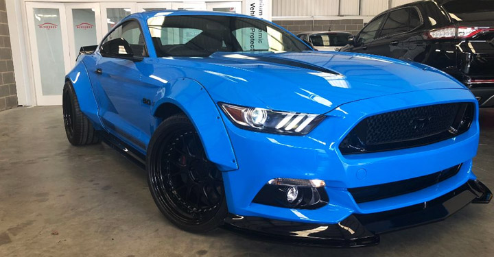 Clear Ceramic Coating Ford Mustang Blue